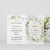 ユーカリプトゥスグリーンリーホワイトローズ金ゴールドプログラム (スタンド正面)