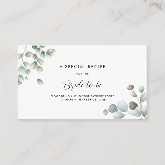 ユーカリプトゥスグリーンリーボタニカルスクリプトレシピ エンクロージャーカード (正面)