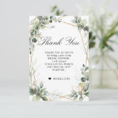 ユーカリプトゥスグリーンリーボタニカルブライダルシャワー サンキューカード (スタンド正面)