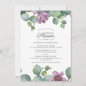 ユーカリプトゥスグリーンリーボタニカルブライダルシャワー 招待状 (正面)