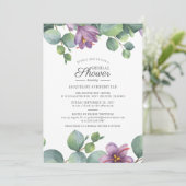 ユーカリプトゥスグリーンリーボタニカルブライダルシャワー 招待状 (スタンド正面)