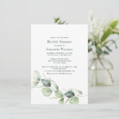 ユーカリプトゥスグリーンリーボタニカルブライダルシャワー 招待状 (スタンド正面)