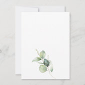 ユーカリプトゥスグリーンリーボタニカルブライダルシャワー 招待状 (裏面)