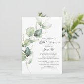 ユーカリプトゥスグリーンリーボタニカルブライダルシャワー 招待状 (スタンド正面)