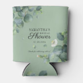 ユーカリプトゥスグリーンリーボタニカルブライダルシャワー 缶クーラー (正面)