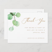 ユーカリプトゥスグリーンリーボタニックサンキュー ポストカード (正面/裏面)