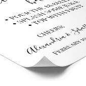 ユーカリプトゥスグリーンリーミモサバーブライダルシャワー標識 ポスター (角)