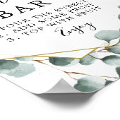 ユーカリプトゥスグリーンリーミモサバー標識 ポスター (角)