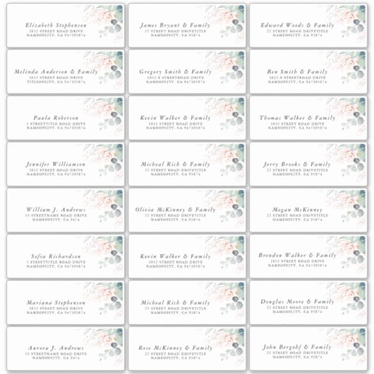 ユーカリプトゥスグリーンリー個人住所 シール (正面)