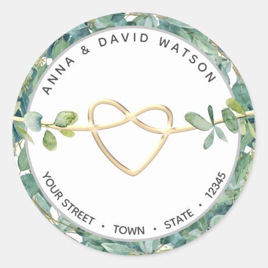 ユーカリプトゥスグリーンリー差出人住所 ラウンドシール (正面)