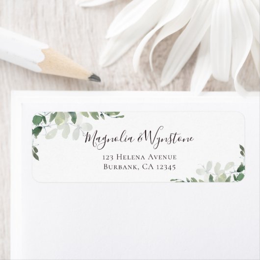 ユーカリプトゥスグリーンリー差出人住所 ラベル (インサイチュ)