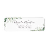 ユーカリプトゥスグリーンリー差出人住所 ラベル (正面)