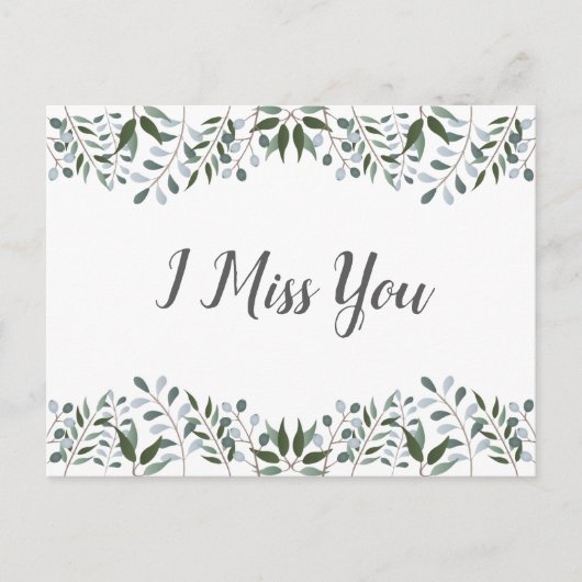 ユーカリプトゥスグリーンリー恋しく思フローラI You ポストカード (正面)