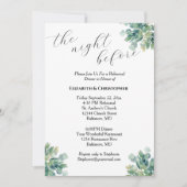 ユーカリプトゥスグリーンリー植物性リハーサルディナー 招待状 (正面)