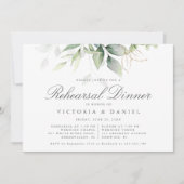 ユーカリプトゥスグリーンリー植物性リハーサルディナー 招待状 (正面)