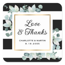 ユーカリプトゥスグリーンリー白黒結婚金ゴールド