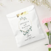ユーカリプトゥスグリーンリー結婚式の引き出物バッグ フェイバーバッグ (封をした状態)