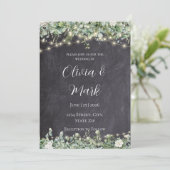 ユーカリプトゥスグリーンリー結婚式招待状 | 素朴 招待状 (スタンド正面)