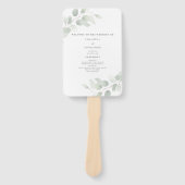 ユーカリプトゥスグリーンリー結婚式 プログラム ハンドファン (正面)