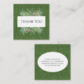 ユーカリプトゥスグリーンリー誕生日サンキューユー ノートカード (正面/裏面)