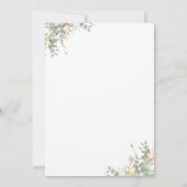 ユーカリプトゥスグリーンリー金ゴールドバルーンリハーサルディナー 招待状 (裏面)