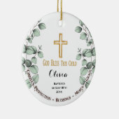 ユーカリプトゥスグリーンリー《キリスト教》洗礼式や命名式バプテスマ セラミックオーナメント (右)