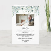 ユーカリプトゥスグリーン写真追悼式プログラム カード (裏面)