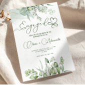 ユーカリプトゥスグリーン婚約カーユニークド結婚ズ 招待状