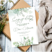 ユーカリプトゥスグリーン婚約カーユニークド結婚ズ 招待状