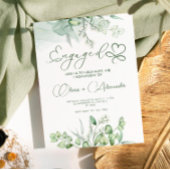 ユーカリプトゥスグリーン婚約カーユニークド結婚ズ 招待状