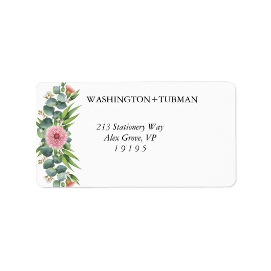 ユーカリプトゥスグリーン差出人住所ラベル用品 ラベル (正面)