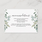 ユーカリプトゥスグリーン結婚リーのホテル宿泊施設 エンクロージャーカード (正面)