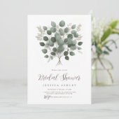 ユーカリプトゥスグリーン葉リーブライダルシャワー 招待状 (スタンド正面)