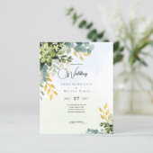 ユーカリプトゥスグリーン金ゴールド結婚式が緑を招待 (スタンド正面)