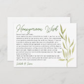 ユーカリプトゥスグリーン離れハネムーンウィッシュ エンクロージャーカード (正面/裏面)