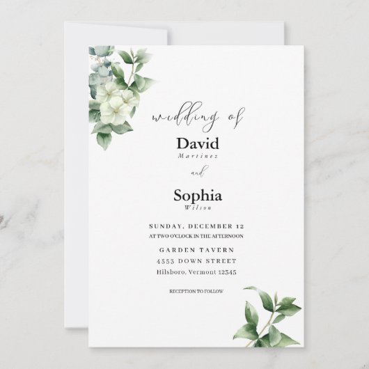 ユーカリプトゥスグレース結婚式招待状 招待状 (正面)