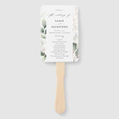 ユーカリプトゥスグロー金ゴールドグリーンリー結婚式 プログラム ハンドファン (正面)