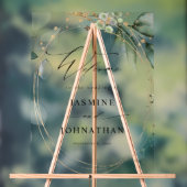 ユーカリプトゥスグロー金ゴールド結婚グリーンリーへようこそ2 アクリルサイン (ニュートラル)