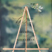 ユーカリプトゥスグロー金ゴールド結婚グリーンリーへようこそ4 アクリルサイン (ニュートラル)