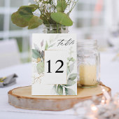 ユーカリプトゥスグロー&金ゴールドテーブル番号 テーブルナンバー