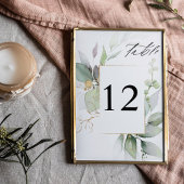 ユーカリプトゥスグロー&金ゴールドテーブル番号 テーブルナンバー