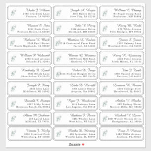 ユーカリプトゥスグ結婚レナリーのゲスト住所 シール