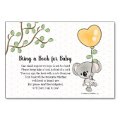 ユーカリプトゥスコアラ予約リクエストカードベビーシャワー テーブルナンバー (正面)