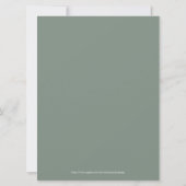 ユーカリプトゥスコットン結婚ブーケズディーナーマヌ 招待状 (裏面)