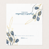 ユーカリプトゥスゴールデンガーデン結婚フローラズテーブルカード 名刺 (外部フラット)