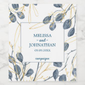 ユーカリプトゥスゴールデンガーデン結婚フローラ ワインラベル (シングルラベル)