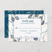 ユーカリプトゥスゴールデンガーデン結婚フローラ 出欠カード (正面/裏面)