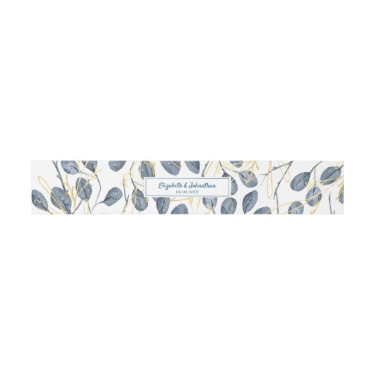 ユーカリプトゥスゴールデンガーデン結婚フローラ 招待状ベリーバンド (フラット)