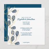 ユーカリプトゥスゴールデンガーデン結婚フローラ 招待状 (正面/裏面)