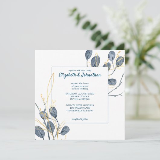 ユーカリプトゥスゴールデンガーデン結婚フローラ 招待状 (スタンド正面)